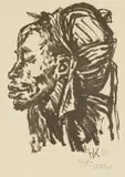 Fritz Krampe, Himba, Kaokoveld South West, lithograph on paper
