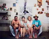 Jan, Martie, Kayala, Florence and Basil Meyer in their Home, Messina/Musina Series by Pieter Hugo, 2006, C-print mounted on Dibond, offered Sep 2025