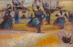 Gerard Sekoto, Women in the Township, oil on canvas