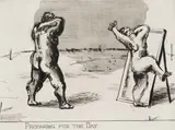 William Kentridge, Preparing for the Day, from the Little Morals series