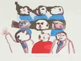 Robert Hodgins, Nine Characters Hoping for an Artist, 1999, screenprint on paper