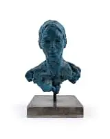 Lionel Smit, Process Series #1, 2012, bronze with blue patina, on steel base