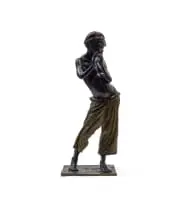 Sidney Beck, Penny Whistler, bronze with a black and brown patina