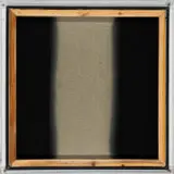 Alexandra Karakashian, Passing Through XI, 2020, used engine oil, black pigment and sunflower oil on reversed canvas in a Perspex box