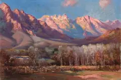 Hugo Naude, Afternoon Gold, Keeromsberg, 1912, oil on canvas