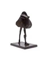 The Nose Walking by William Kentridge, bronze with a brown patina, sold Sep 2025