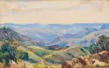 Hugo Naude, The Valley of a Thousand Hills, oil on board