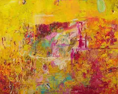 Jenny Stadler, Drunk in Autumn Woods, oil on canvas