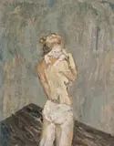Mia Chaplin, Mother and Child, 2019, oil on paper