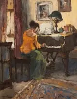 Alexander Rose-Innes, The Musician, oil on canvas