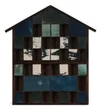 Alka Dass, Candid, 2025, found object, calico and cyanotype