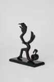 Sophia Van Wyk, Loadshedded, 2022, lost wax bronze with black marble base