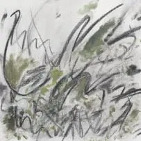 Akshar Maganbeharie, Money is Everything, 2025, charcoal, pastel and acrylic on canvas