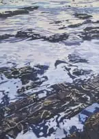 Surface Events by Adele van Heerden, 2025, pastel and gouache on drafting film, offered Oct 2025