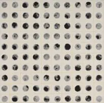Jonah Sack, 100 Suns, 2024, ink and coloured pencil on calico