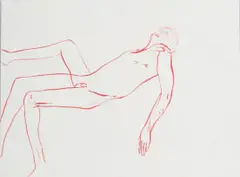 Colijn Strydom, Oedipus: Red Figure, 2023, acrylic on board