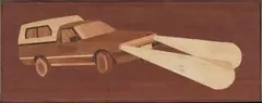 Luca Evans, Engine Idling, 2024, African rosewood, birch, kiaat, maple and African mahogany wood on pine