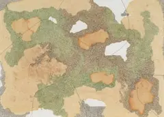 Wezile Harmans, The Land of the South, 2025, tea, coffee, and ink on paper