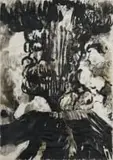 Joëlle Joubert, Mt. St. Helen Erupting in 1980, 2023, ink and wax on paper