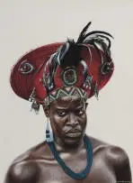 Rick Baloyi, Intokazi Yakwazulu (Zulu Lady), 2025, soft pastels on soft pastelmat paper