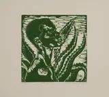 Lesego Tatiana Ditshego, Soft Spoken (I), 2024, linocut on Fabriano paper