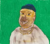 Lebogang Mogul Mabusela, Uhlala Phi, 2022, oil pastel on paper