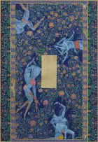 Shakil Solanki, Hold Me, I'm Falling, Illuminated, 2023, hand-coloured silkscreen with rice paper and chine collé on paper
