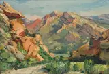 Hugo Naude, Mountain Landscape, oil on canvas laid down on board