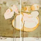 Michael Heyns, Spoelklipland Waar Anthuriums Blom (Pebbled Land where Anthuriums Bloom), 1977, oil on canvas