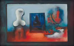 Tadeusz Jaroszynski, Oracle, 1971, oil on canvas