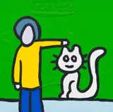 Richard Scott, Pat a Cat, acrylic on canvas