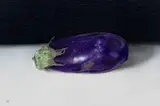 Alex Emsley, Aubergine, oil on canvas laid down on board