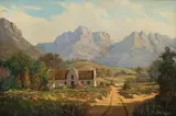Gabriel de Jongh, Mountain Landscape with a Cottage, oil on canvas