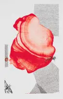 Banele Khoza, Overthought, 2018, two colour lithograph on paper