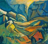 Stefan Ampenberger, Clarens, oil on board