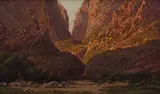 Tinus de Jongh, Meiringspoort, oil on canvas