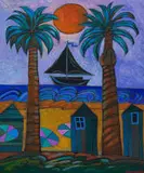 Jan Vermeiren, Beach Scene with Boat