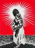 Senzeni Marasela, Ijeremani Lam, 2014, colour linocut on paper