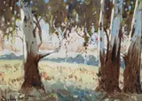 Sydney Carter, Blue Gums, gouache on paper