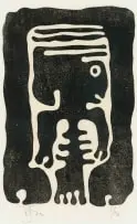 Wopko Jensma, Wail for the Beast VII; I Must Show You My Clippings, two, 1972, woodcut on paper and book