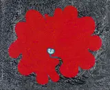 Walter Battiss, Mythical Face, colour screenprint on paper
