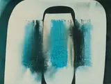 Larry Scully, Untitled (Abstract Composition in Blue), digital print on paper