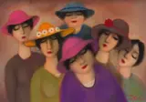 Pieter van der Westhuizen, Group of Women with Hats