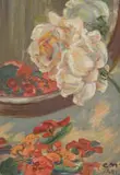 Erich Mayer, Rose Reflected in a Mirror, 1940, oil on board