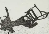 Jan Van der Merwe, Ontwortel/Uprooted I, 2014, etching on paper
