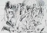 Soly Cissé, Figures, 2004, conte on paper