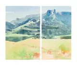 Ulrich Schwanecke, Mountain Landscape, diptych