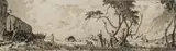 Willem Hermanus Coetzer, Voortrekkers Bo-op Drakensberg, etching on paper