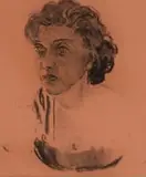 Jean Welz, Portrait of a Woman, charcoal on card