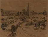 Willem Hermanus Coetzer, Nagmaal Middelburg TVL, 1935, etching on paper